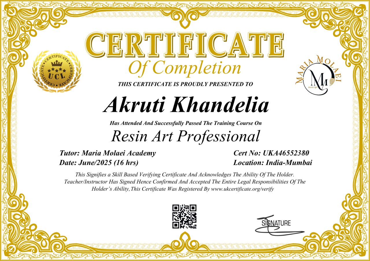 Akruti Khandelia Certificate